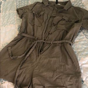 H&M army green romper.